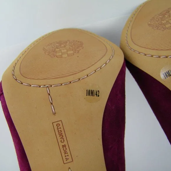 VINCE CAMUTO Women's High Heel Purple Pump Size 10 M  Suede Leather VC- Rallien - Picture 8 of 10
